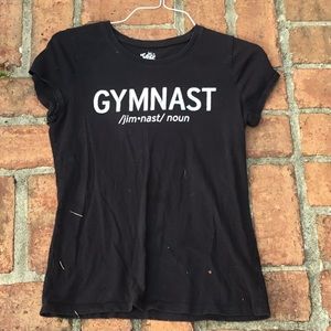 Black gymnast definition shirt